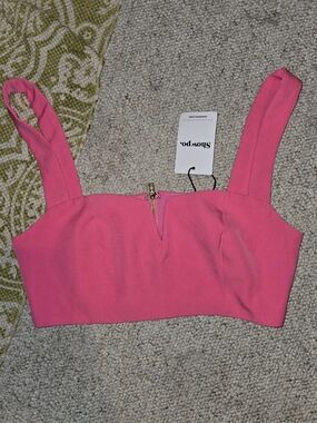 Showpo. Hot Pink Structured Crop Bustier